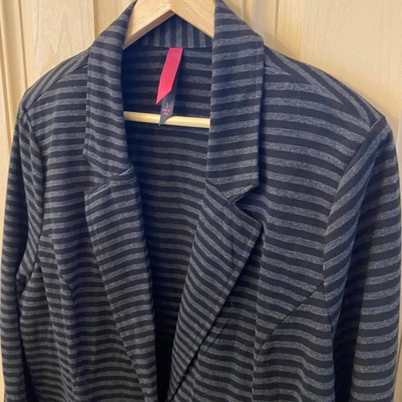Pure Energy Jackets & Coats Pure Energy Striped Jersey Blazer